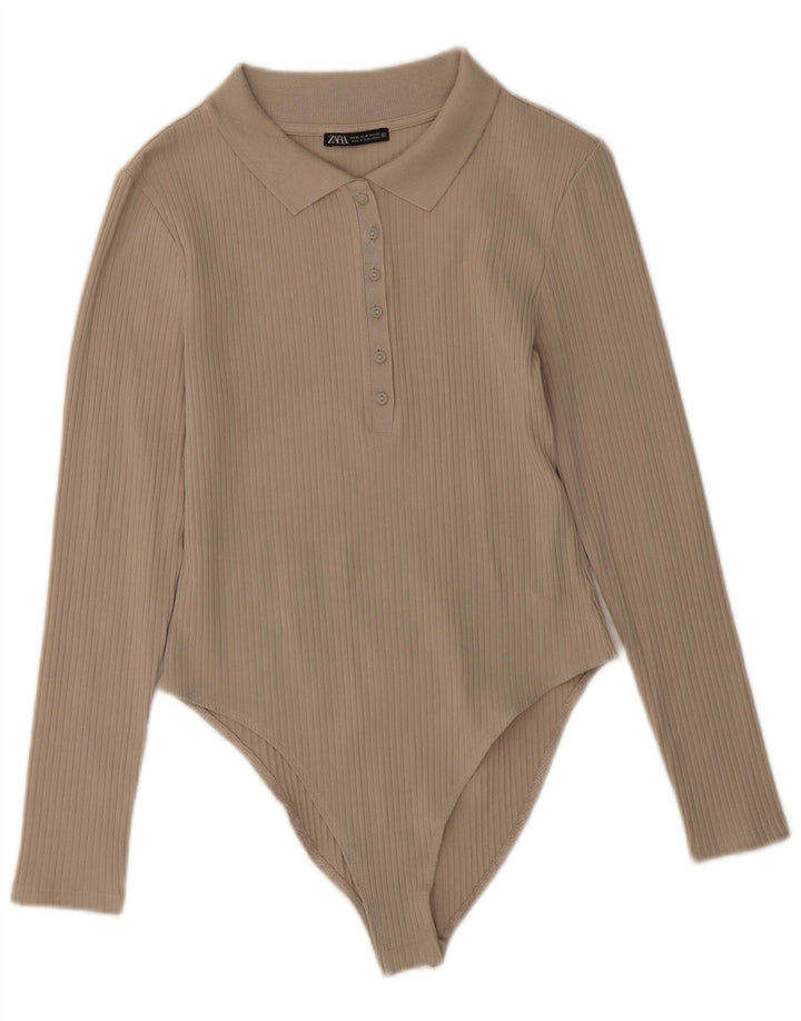 Женское боди Zara UK 18 XL Бежевый