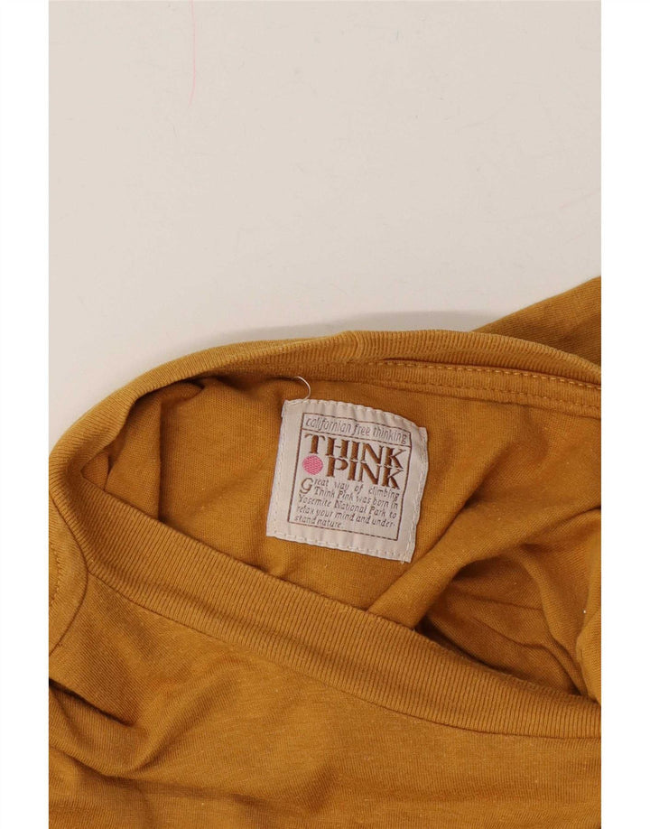 Мужская футболка Think Pink Top, большая желтая