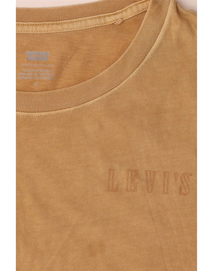 Женская футболка Levi's Top UK 14, средний бежевый хлопок