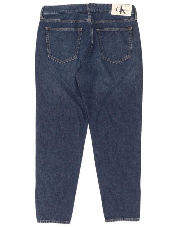 Мужские зауженные джинсы Calvin Klein W33 L30 синие, хлопок
