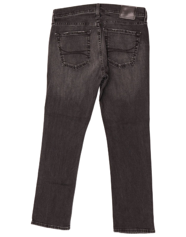Мужские узкие прямые джинсы Hollister W32 L30, серый хлопок