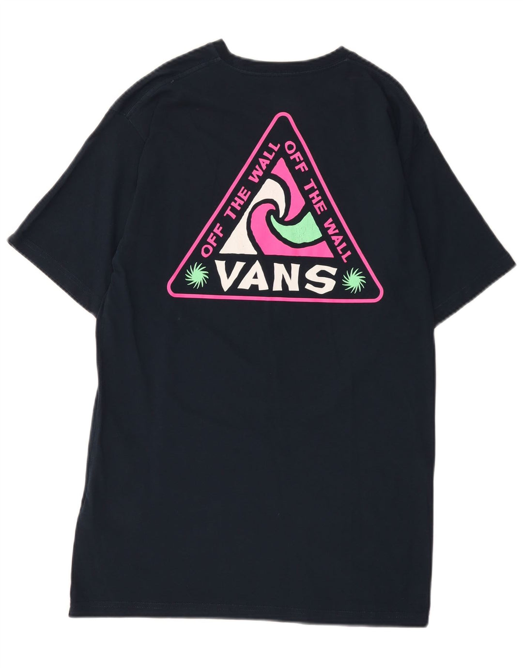 Мужская футболка классического кроя с рисунком Vans, средний темно-синий хлопковый топ