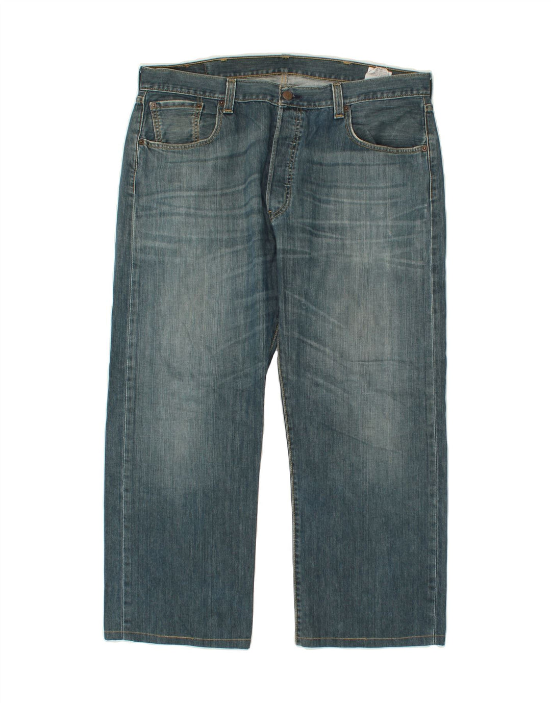 Мужские прямые джинсы LEVI'S 501 W38 L26 синие, хлопок