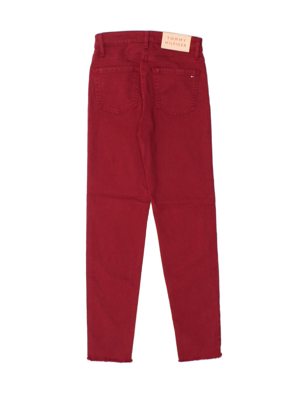 TOMMY HILFIGER Womens Riverpoint Slim Jeans W25 L26 Red Cotton Vintage Tommy Hilfiger and Second-Hand Tommy Hilfiger from Messina Hembry 