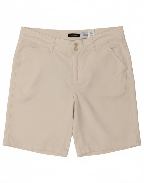 Женские шорты чинос прямого кроя Lee, размер США 14, большой размер W34, белый хлопок