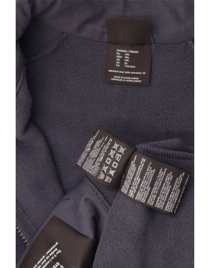 Женская флисовая куртка Jack Wolfskin UK 20 2XL темно-синего цвета из полиэстера