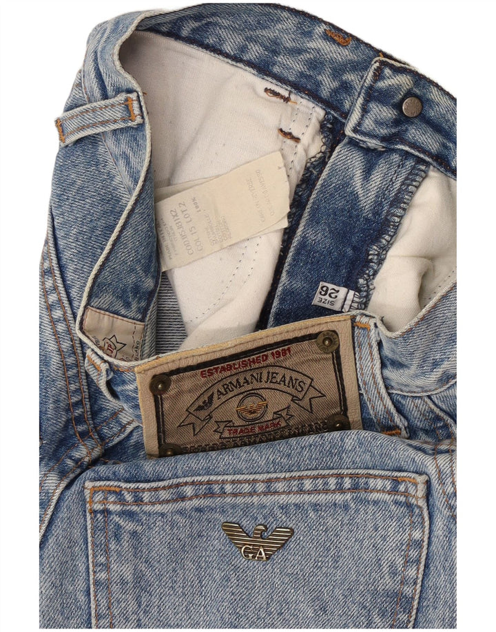 Женские зауженные джинсы Armani W26 L27 синие, хлопок