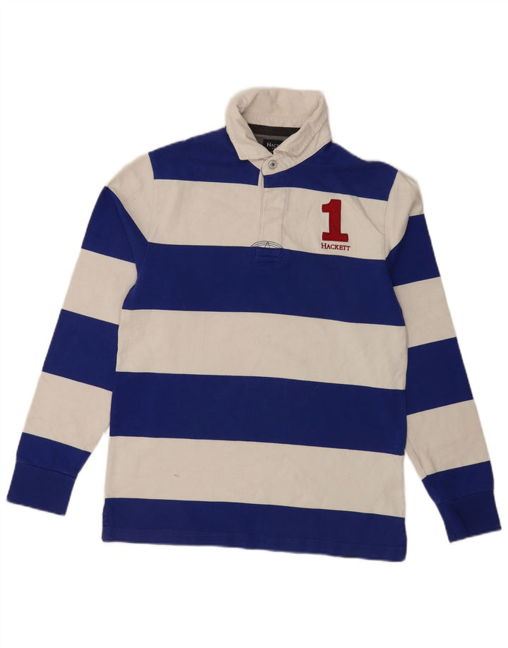 Мужская рубашка-поло для регби с графикой Hackett, маленькая синяя полоска