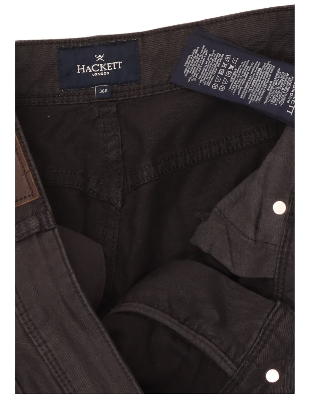 Hackett Мужские узкие повседневные брюки W36 L31 Коричневые хлопковые