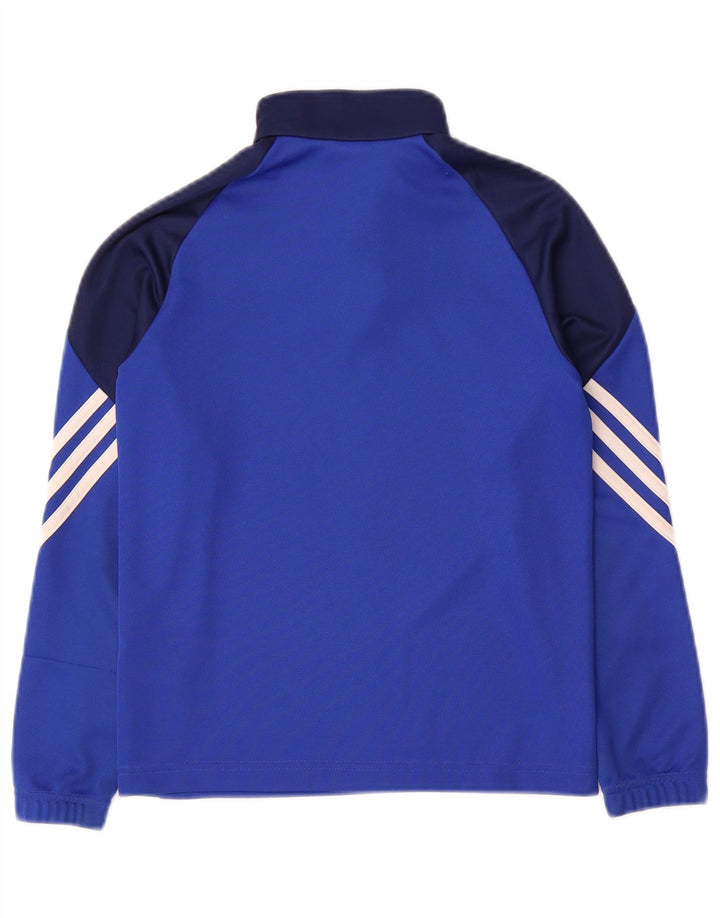 ADIDAS Boys Climalite Pullover Tracksuit Top 9-10 Years Medium  Blue