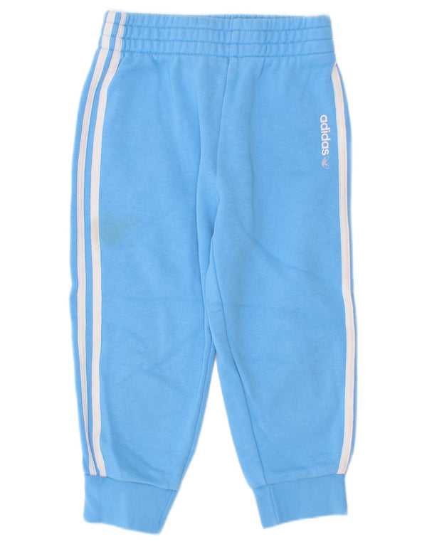 Спортивный костюм Adidas для мальчиков, брюки для бега, 3–4 года, синий хлопок