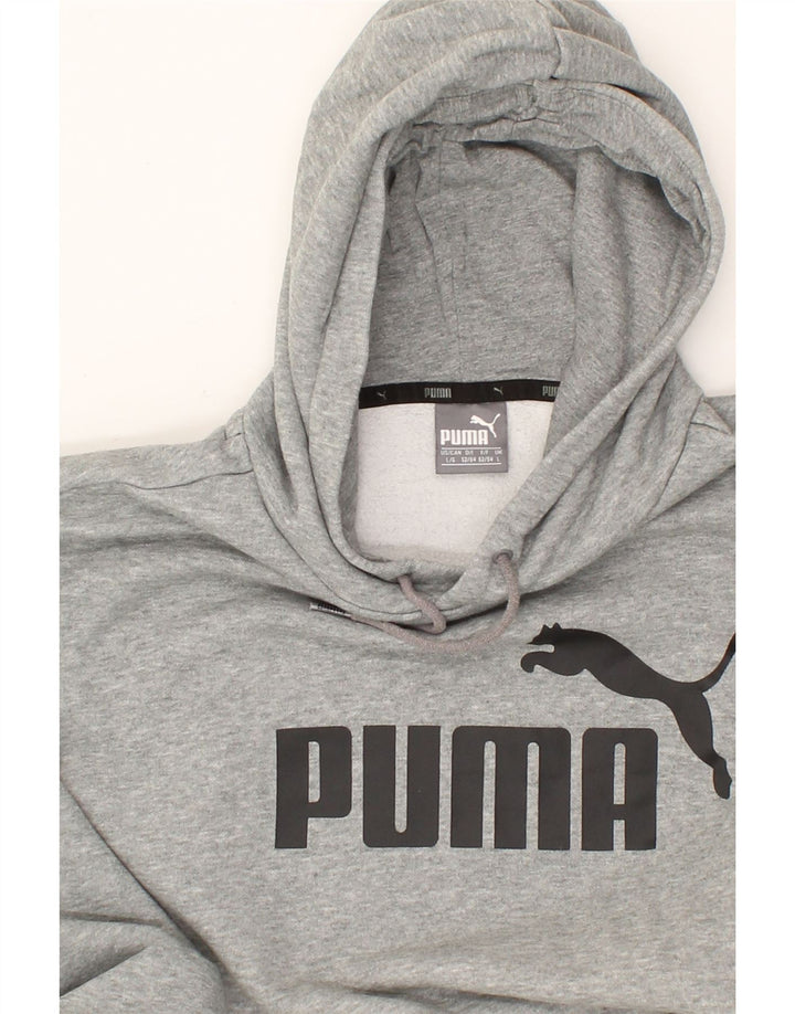 PUMA Mens Graphic Hoodie Jumper Large Grey Vintage Puma and Second-Hand Puma from Messina Hembry 