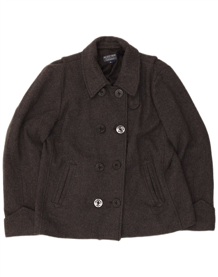Женское полупальто Polo Ralph Lauren UK 18 XL серое шерстяное