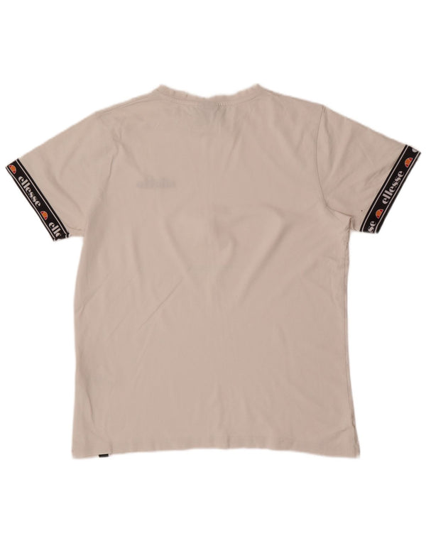 Мужская футболка Ellesse с графическим рисунком, средний белый хлопок с цветными блоками
