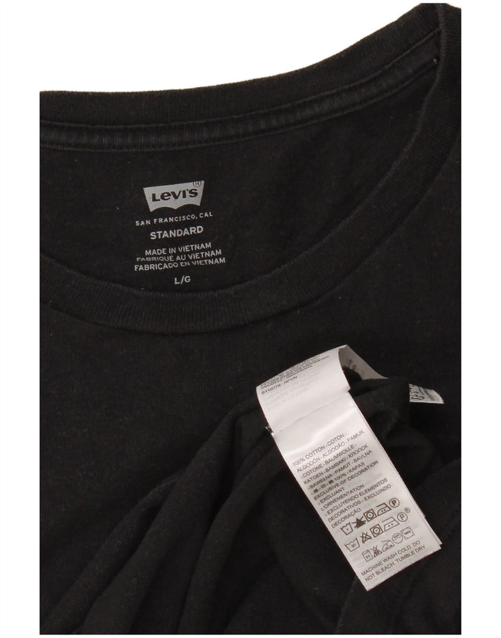 Мужская стандартная футболка Levi's, большой черный хлопок