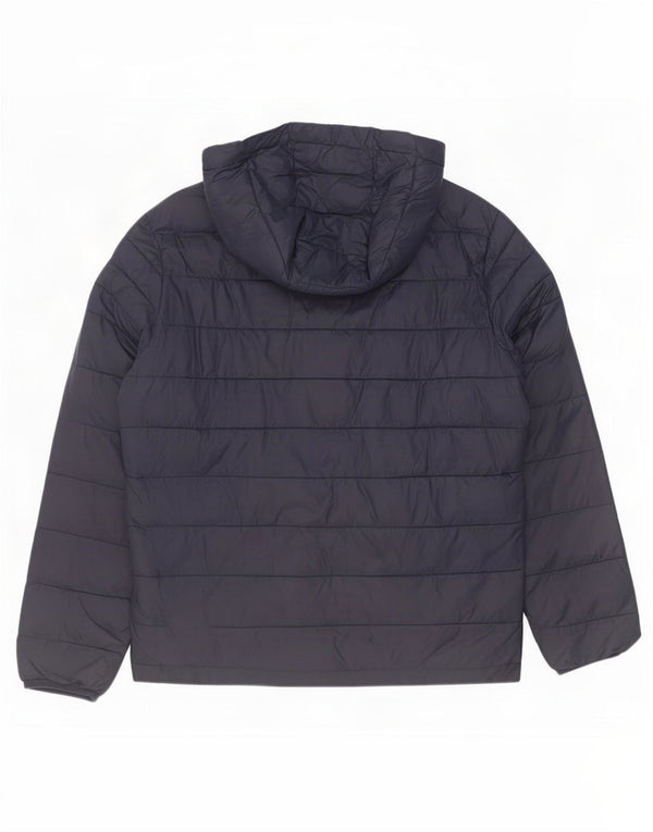 Мужская стеганая куртка Jack & Jones с капюшоном UK 40, большая темно-синяя нейлоновая