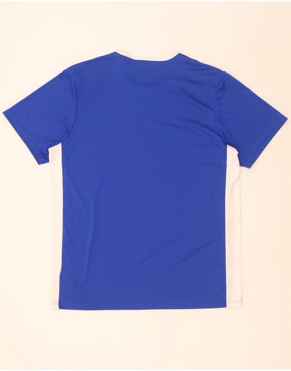 Adidas Мужская футболка Aeroready Top XL Синяя с цветными блоками из полиэстера