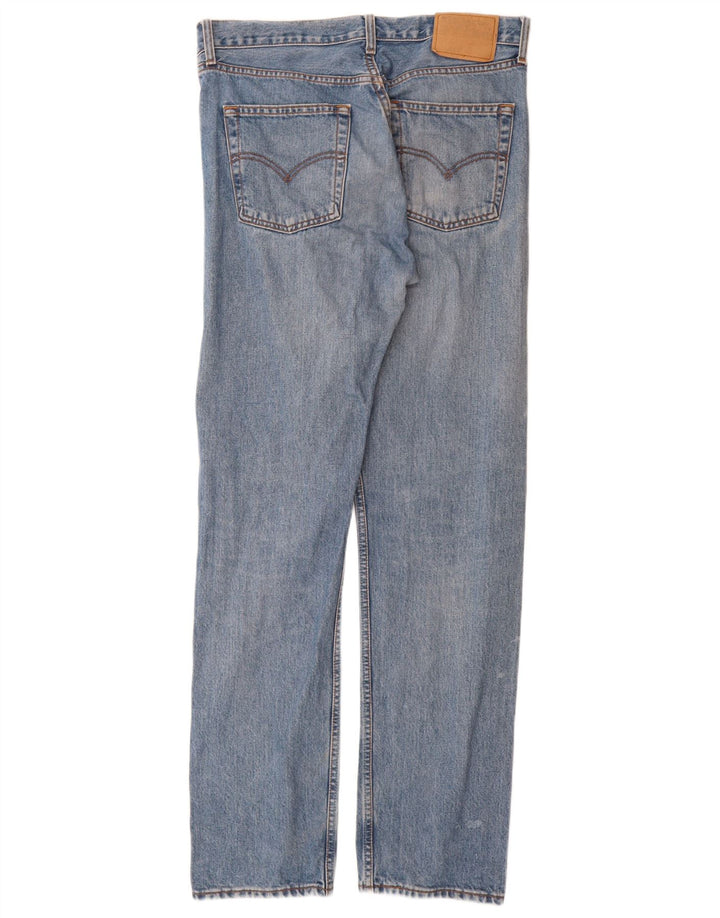 Мужские прямые джинсы Levi's 505 W34 L34 синие, хлопок