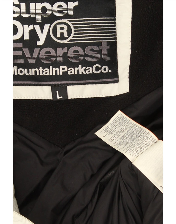 Мужская куртка-бомбер Superdry Everest Mountain Parka UK 40, большая белая