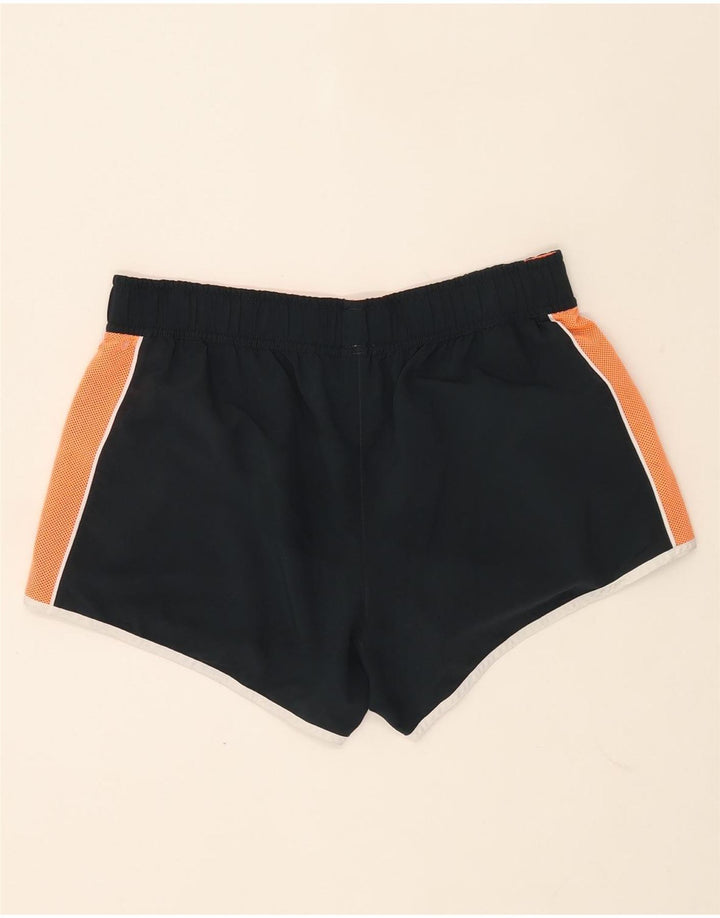 Женские спортивные шорты Adidas UK 12/14, средний темно-синий, полиэстер с цветными блоками