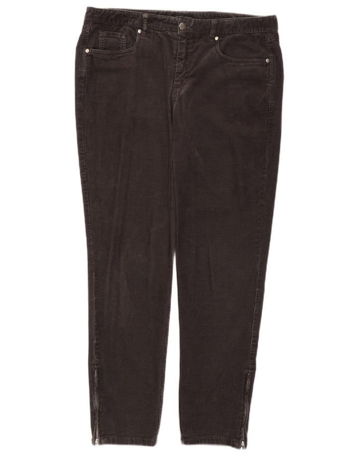 THE WHITE COMPANY Женские узкие вельветовые брюки UK 14, большие W34 L29 Серые