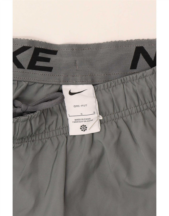 Мужские спортивные шорты Nike Dri Fit, большие серые, полиэстер