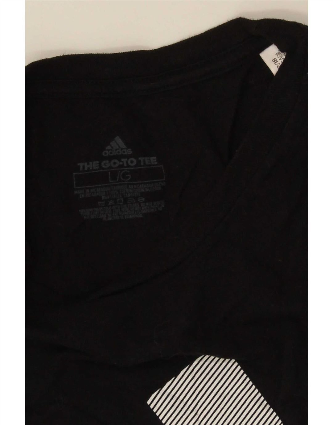 Мужская футболка с рисунком Adidas, большая черная