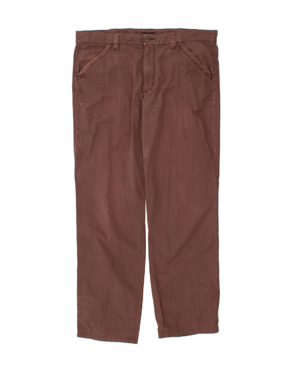 BEST COMPANY Mens Straight Casual Trousers IT 56 3XL W39 L31 Brown