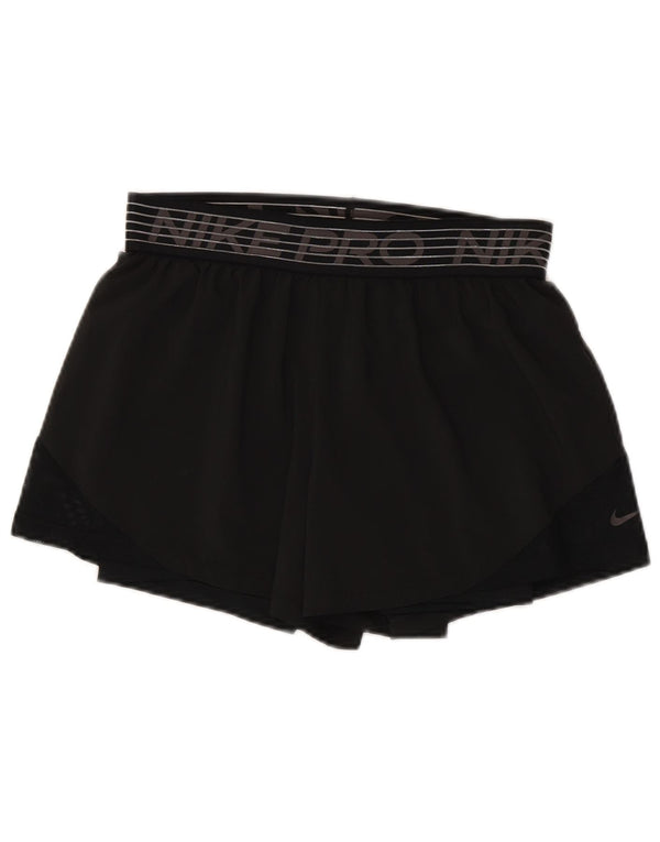 Женские спортивные шорты с графикой Nike UK 14, средние, черные