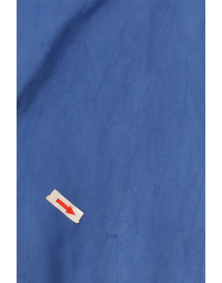 Мужская куртка-анорак FEVER UK 38, средний синий полиэстер с цветными блоками