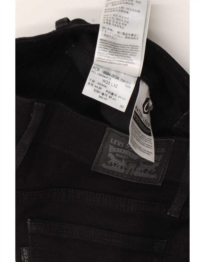 Женские узкие джинсы Levi's 712 W25 L27, черный хлопок