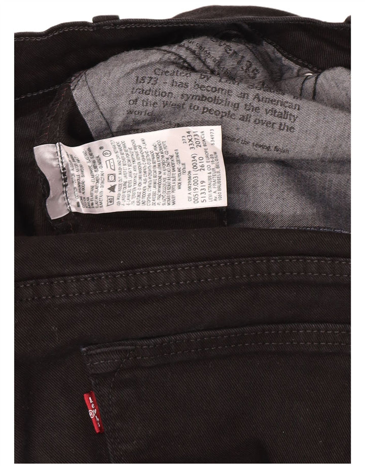 Мужские джинсы Levi's Slim 519 W33 L30, черный хлопок