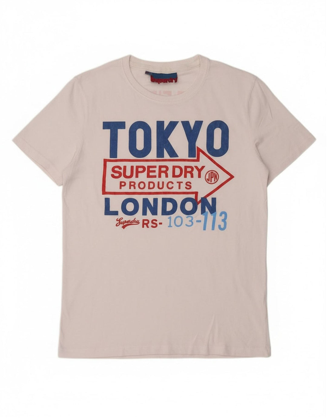 Мужская футболка с рисунком Superdry, топ XL, белый хлопок