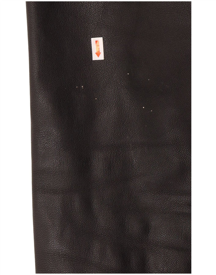 Мужская кожаная куртка ROUTE 66 UK 40, большая черная кожа