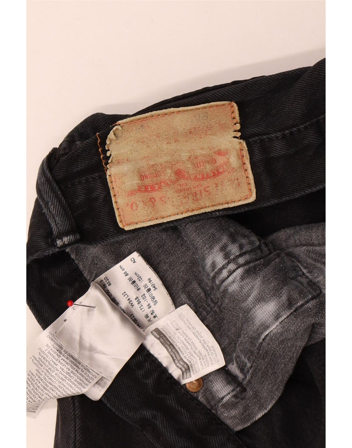 Мужские прямые джинсы LEVI'S W34 L32, черный хлопок