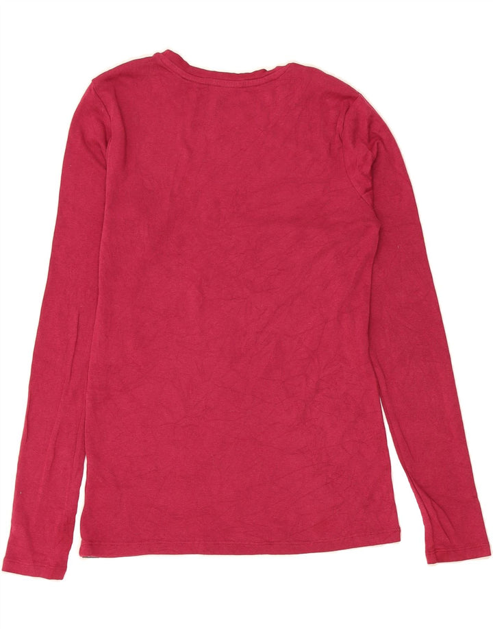 EDDIE BAUER Womens Top Long Sleeve UK 8 Small Pink Cotton Vintage Eddie Bauer and Second-Hand Eddie Bauer from Messina Hembry 