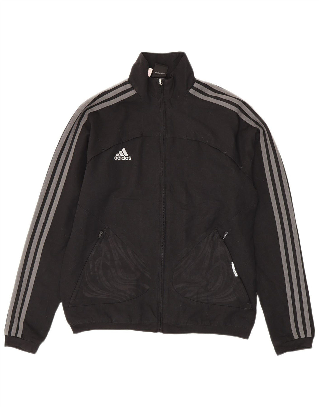 Спортивный костюм Adidas Predator для мальчиков, верхняя куртка 13-14 лет, черный полиэстер
