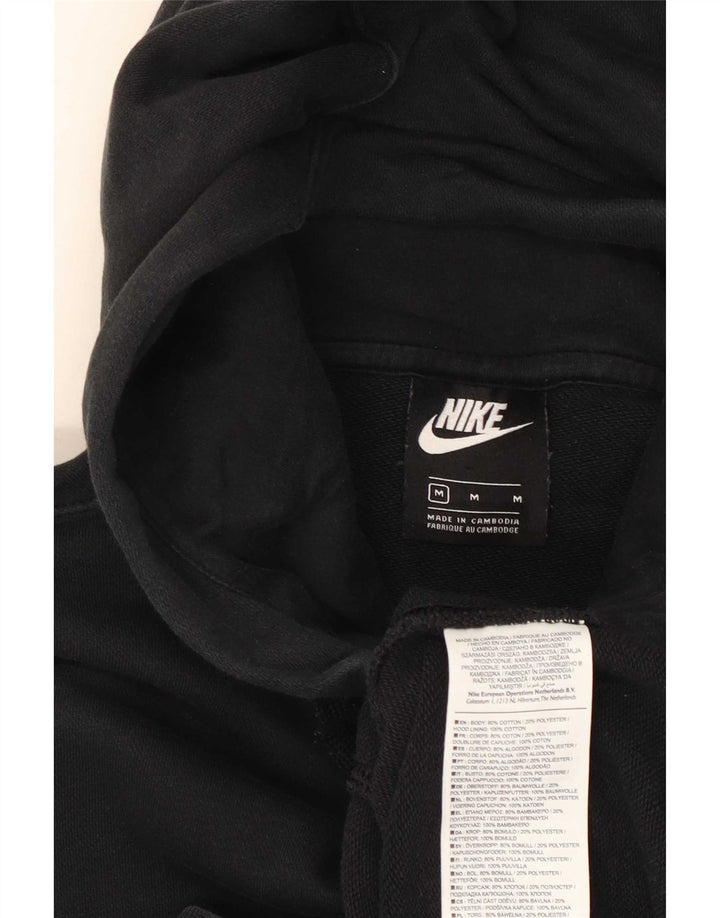 Мужской свитер с капюшоном на молнии Nike среднего размера, черный, хлопок