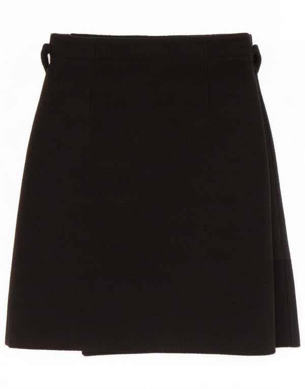 Fabrizio Lenzi Женская юбка с запахом IT 42 Medium W26 Черная шерсть