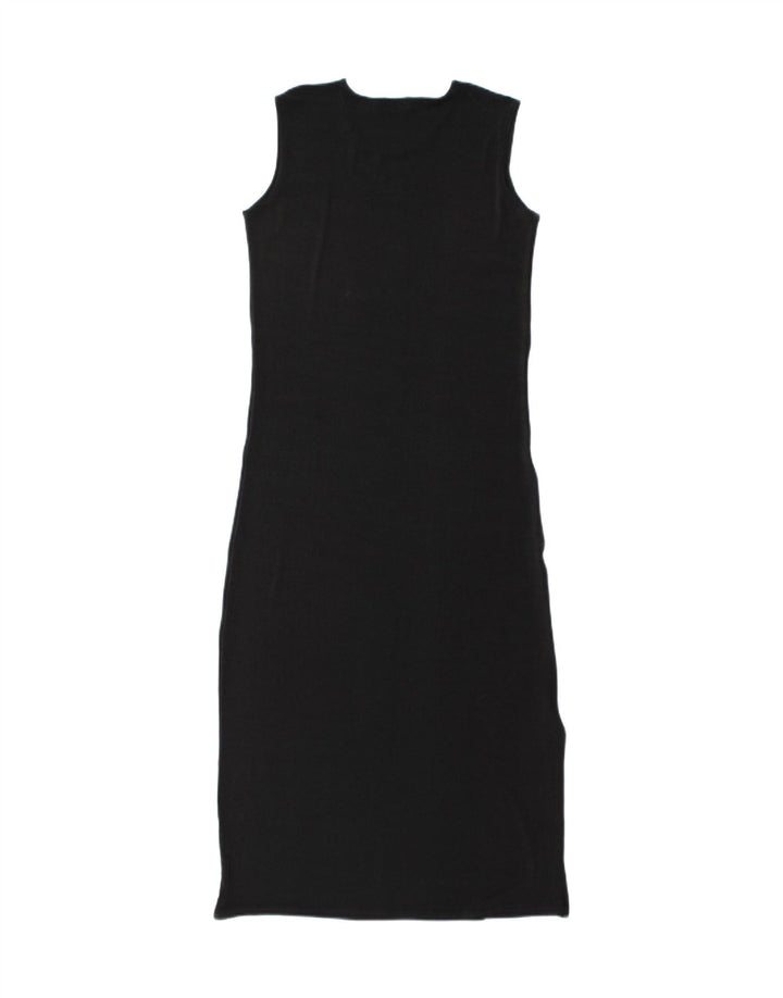 VINTAGE Womens Sleeveless Maxi Dress IT 40 Small Black Polyester Vintage Vintage and Second-Hand Vintage from Messina Hembry 