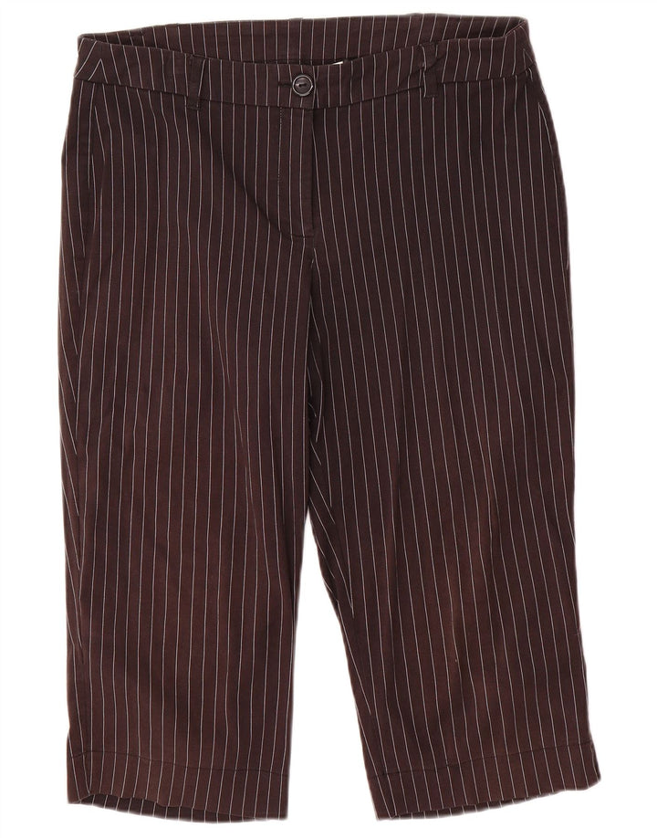 Женские капри Marks & Spencer EU 40 Medium W32 L18 Серые в полоску