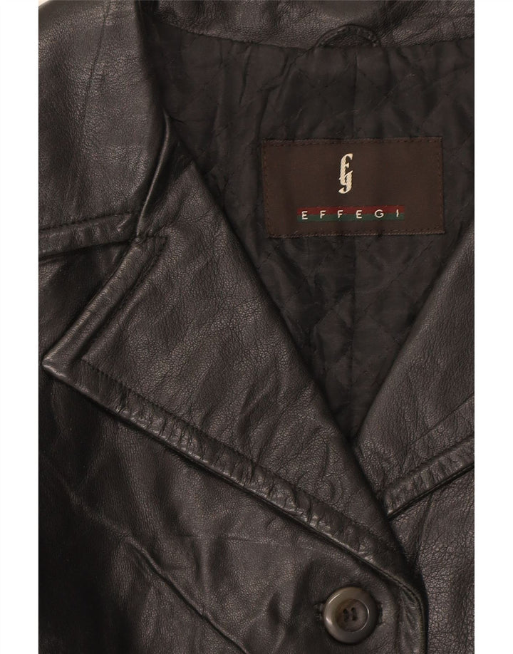 EFFEGI Womens Leather Jacket IT 44 Medium Black Leather Vintage Effegi and Second-Hand Effegi from Messina Hembry 