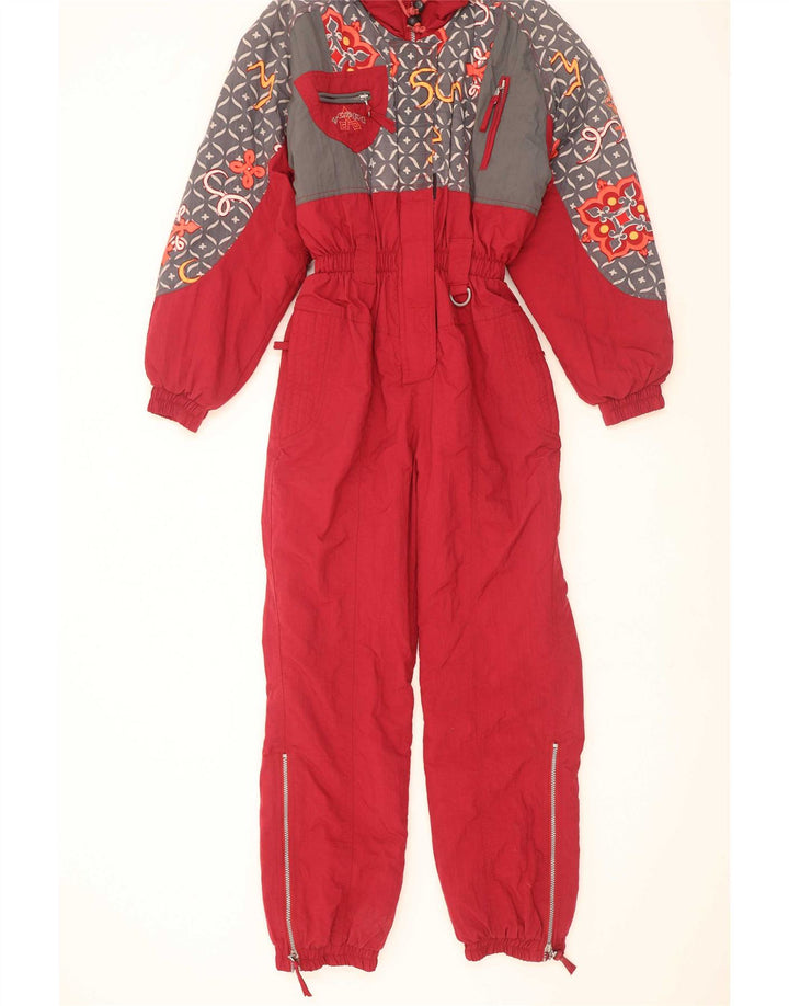 Женский лыжный комбинезон X-Cape UK 10, маленький красный, нейлон с геометрическим рисунком
