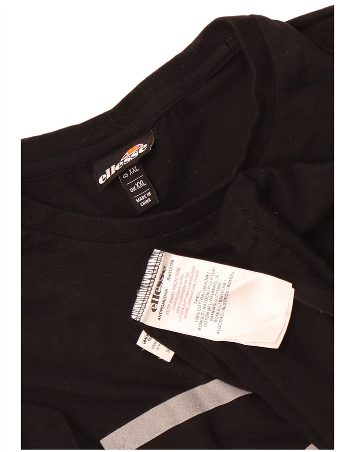 Мужская футболка с рисунком Ellesse 2XL, черный хлопок