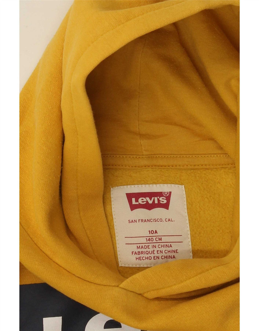 Джемпер с капюшоном Levi's для мальчиков 9-10 лет, желтый