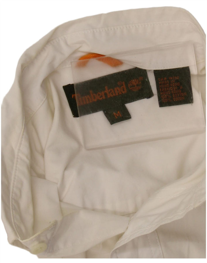 Мужская рубашка с коротким рукавом Timberland, средний белый хлопок, хлопок