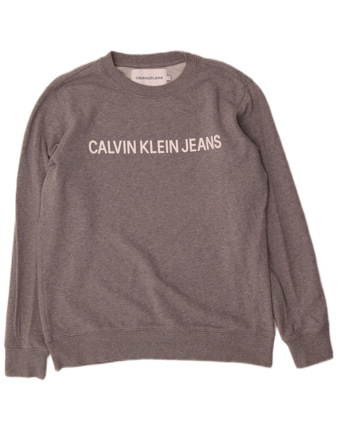 Мужской свитшот с рисунком Calvin Klein Jeans, средний серый в крапинку