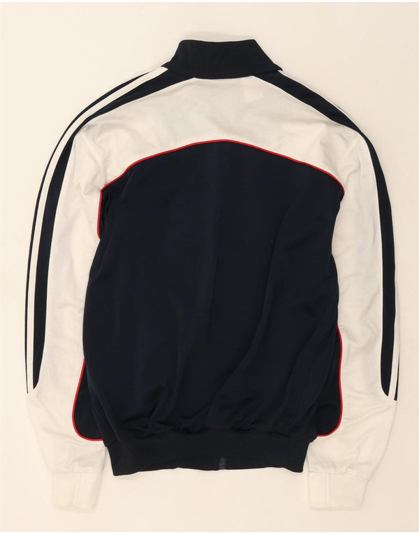 ADIDAS Mens Tracksuit Top Jacket UK 36/38 Small Navy Blue Colourblock