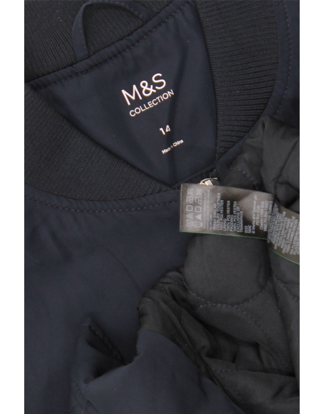 Женский бомбер оверсайз Marks & Spencer UK 14, большой темно-синий