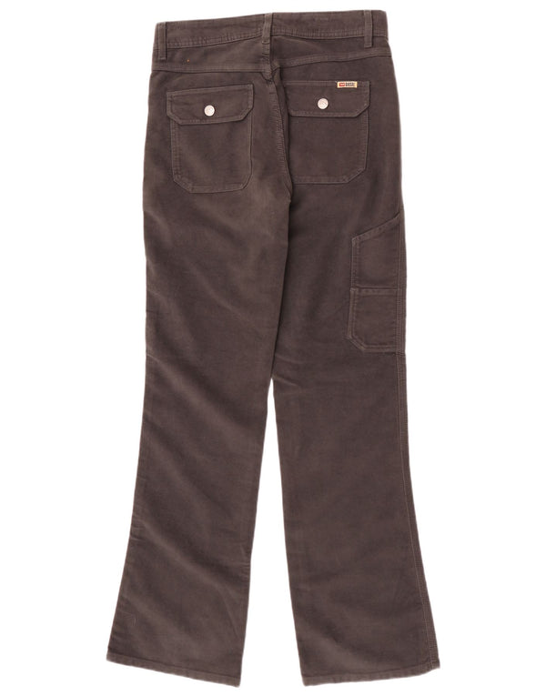 Женские бархатные брюки карго Diesel Bootcut W27 L32, серые, хлопковые